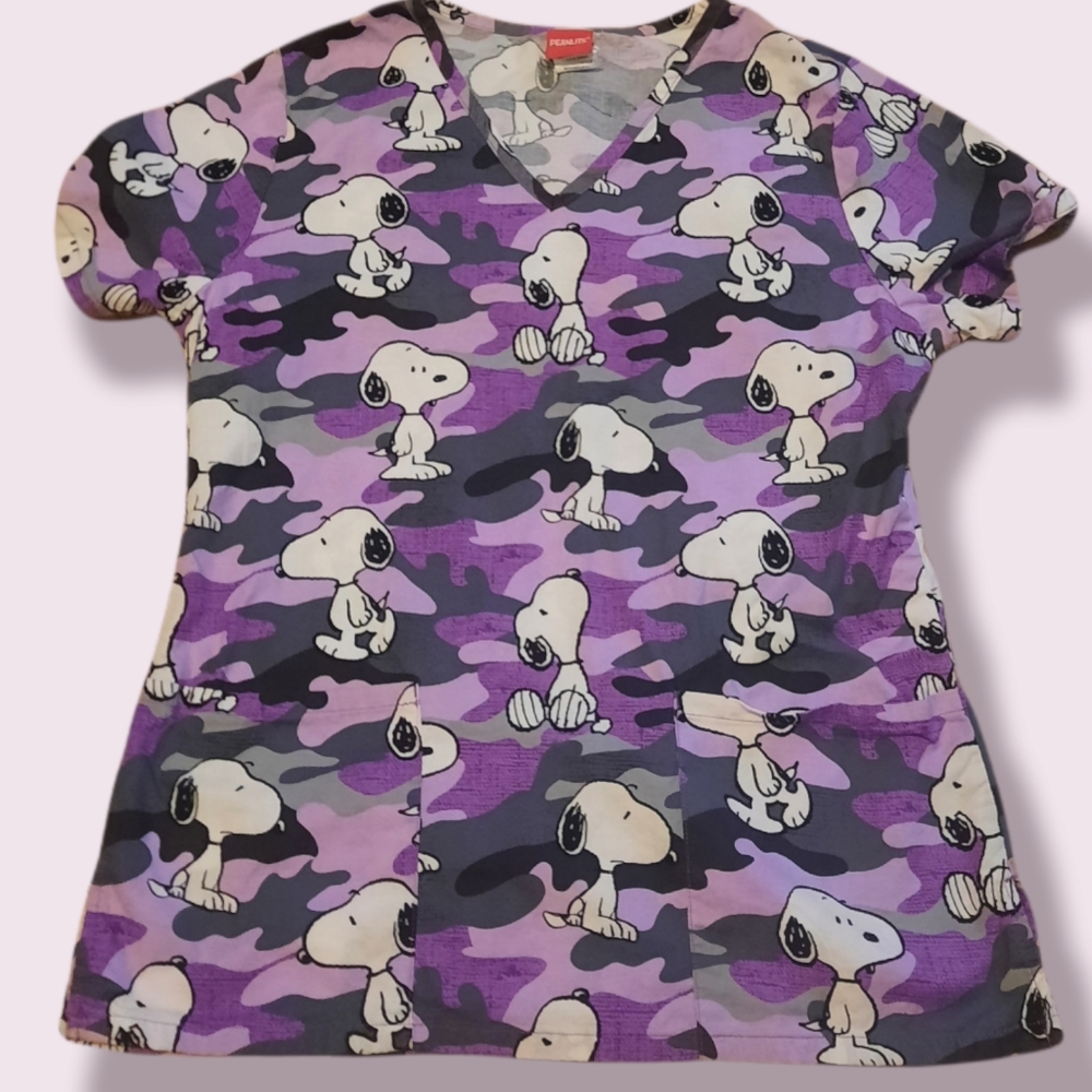 Peanuts scrub top